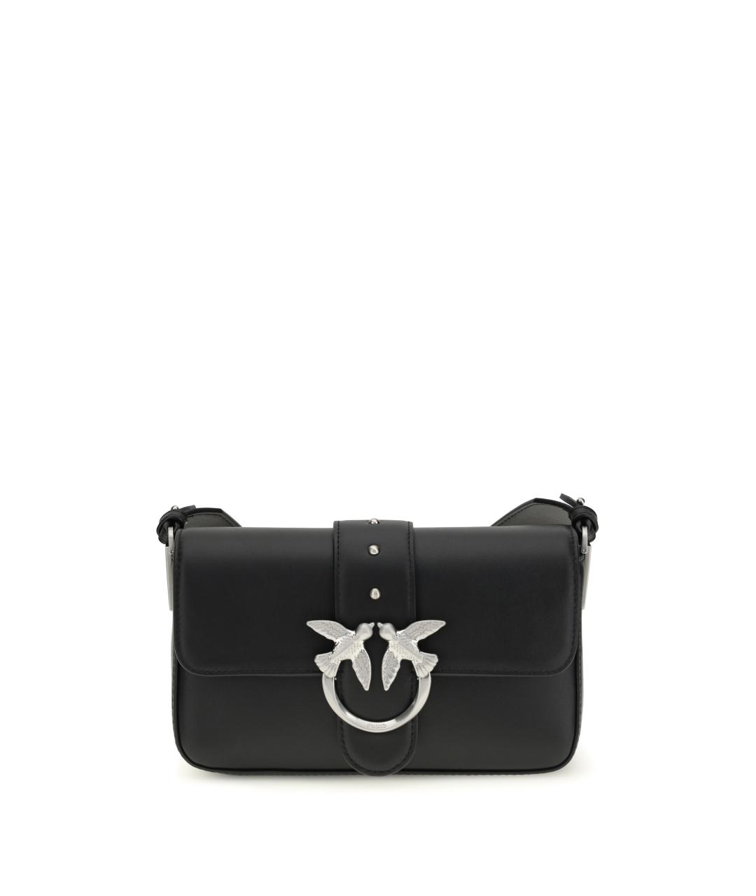 PINKO Черная кожаная сумка через плечо, фото 1
