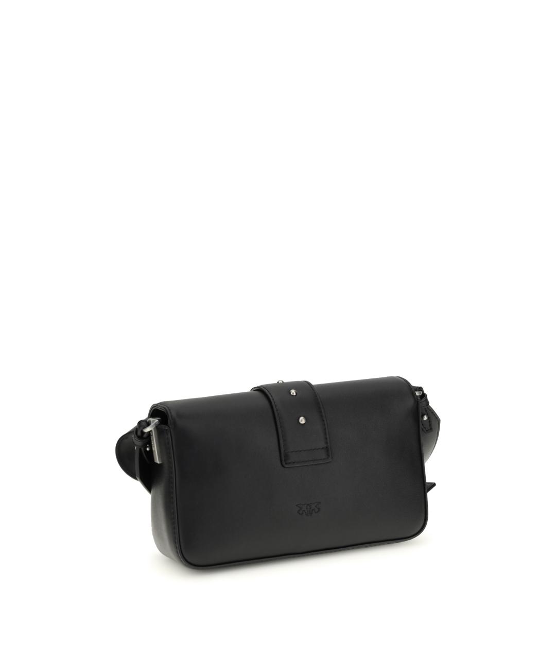 PINKO Черная кожаная сумка через плечо, фото 3