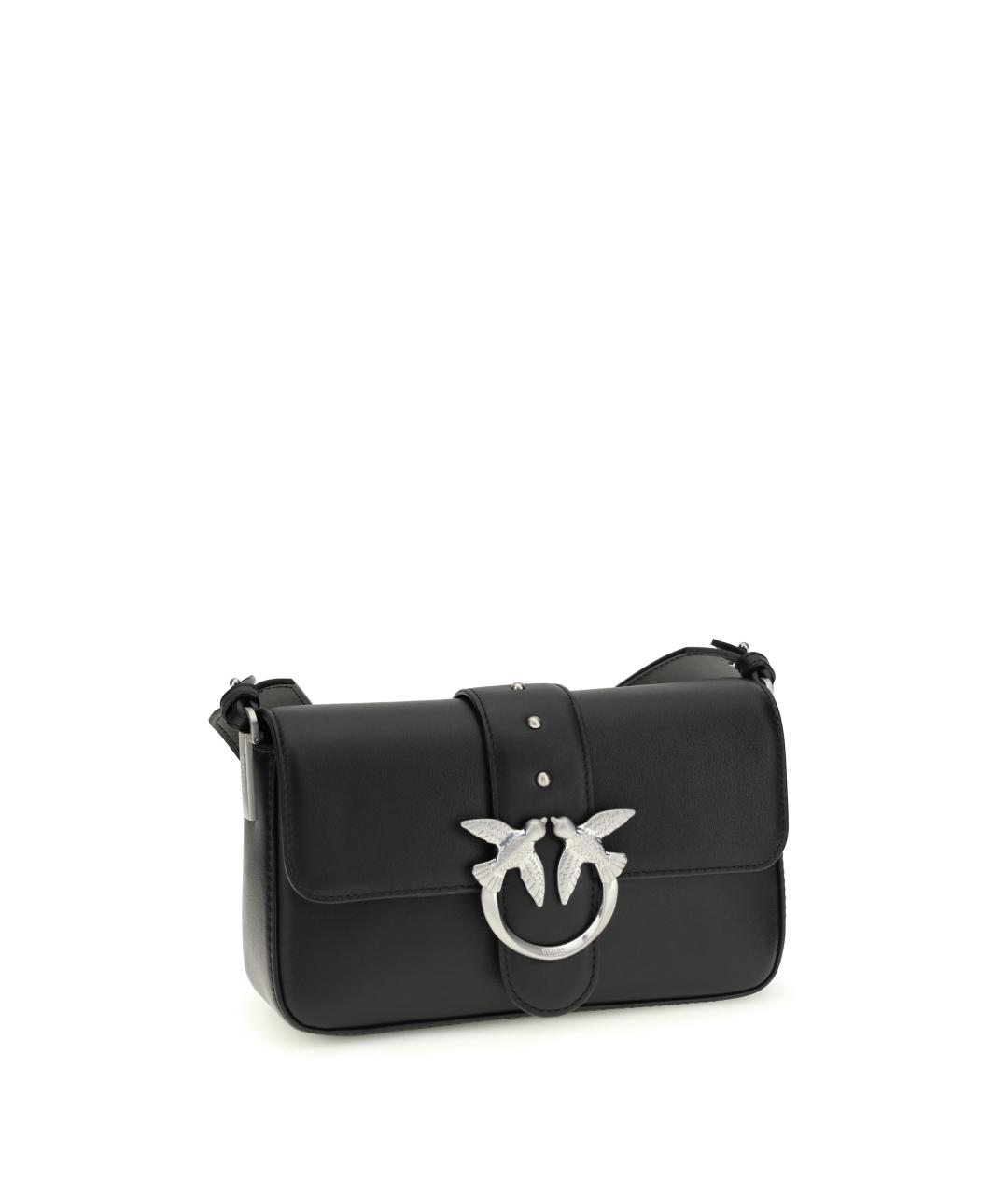 PINKO Черная кожаная сумка через плечо, фото 2