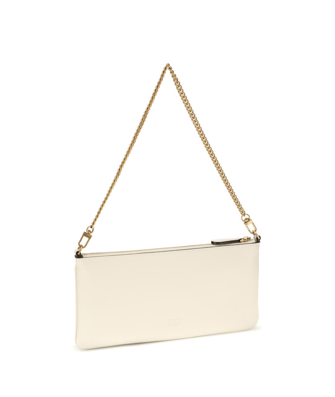 PINKO Белая кожаная сумка через плечо, фото 3