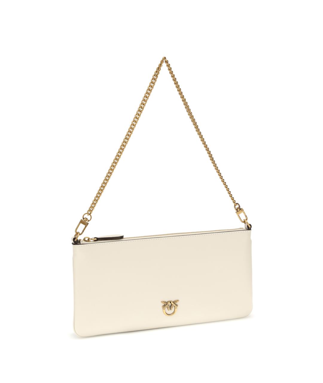 PINKO Белая кожаная сумка через плечо, фото 2