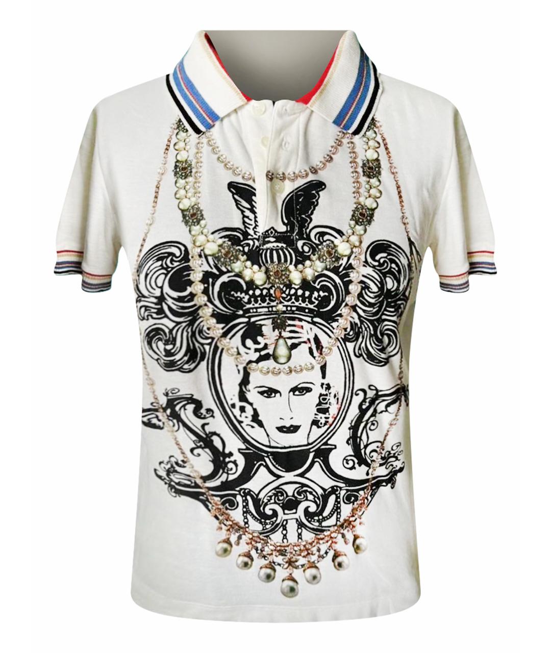 JUST CAVALLI Белая хлопковая футболка, фото 1