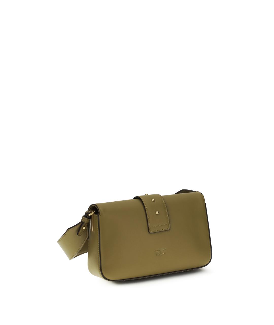 PINKO Зеленая кожаная сумка через плечо, фото 3