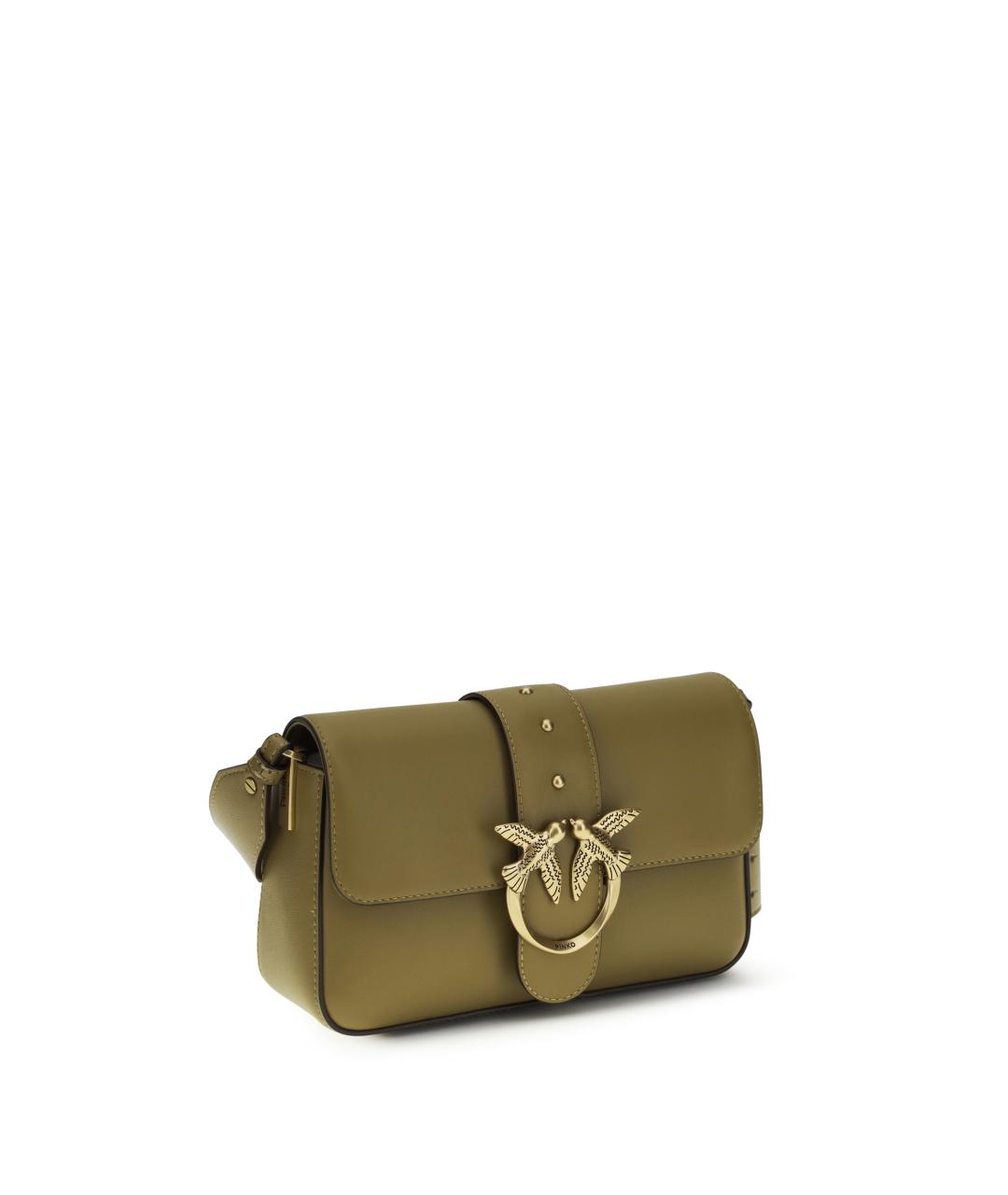 PINKO Зеленая кожаная сумка через плечо, фото 2