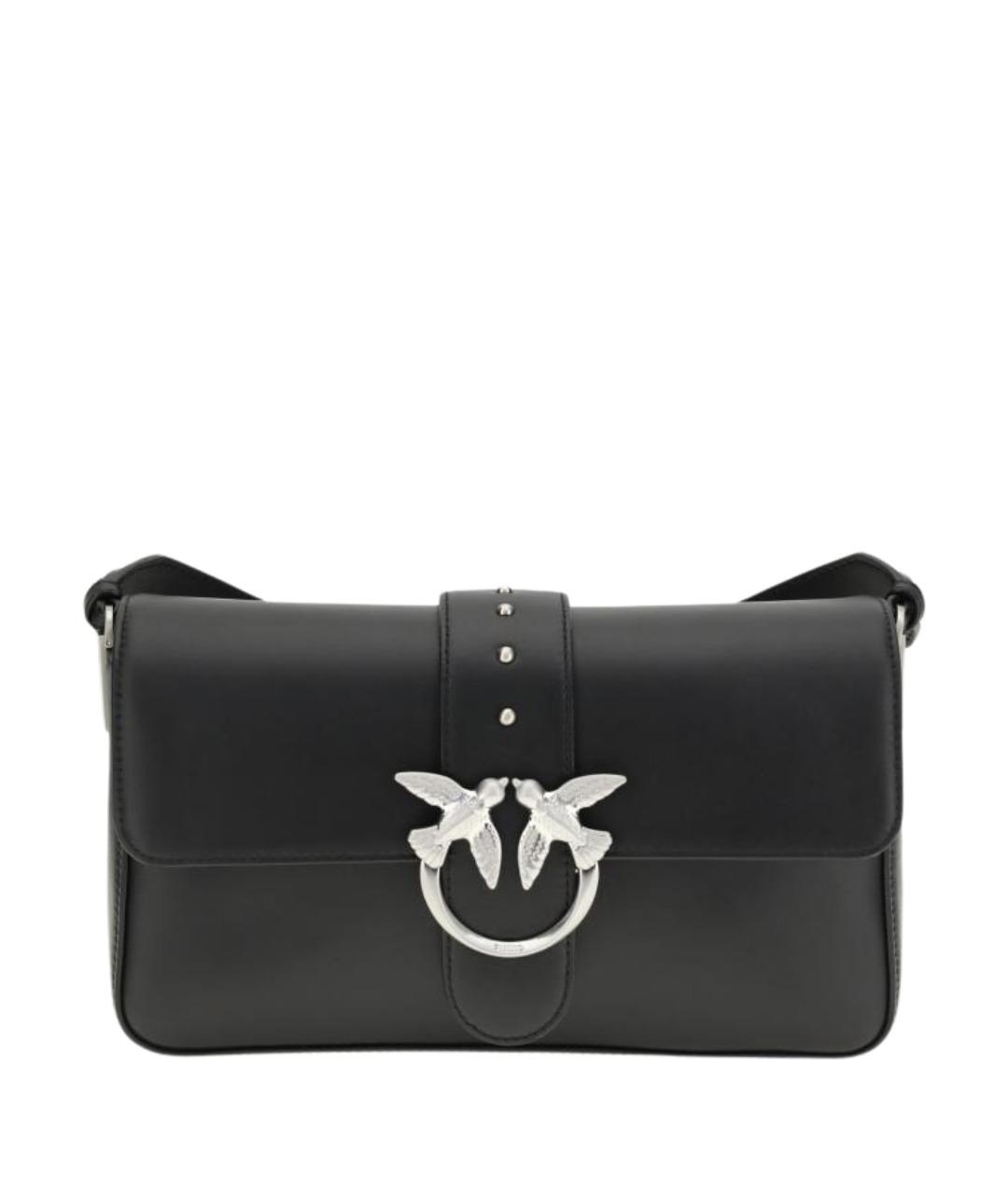 PINKO Черная кожаная сумка через плечо, фото 1