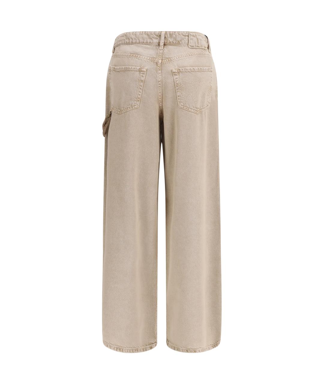 PINKO Бежевые прямые джинсы, фото 2