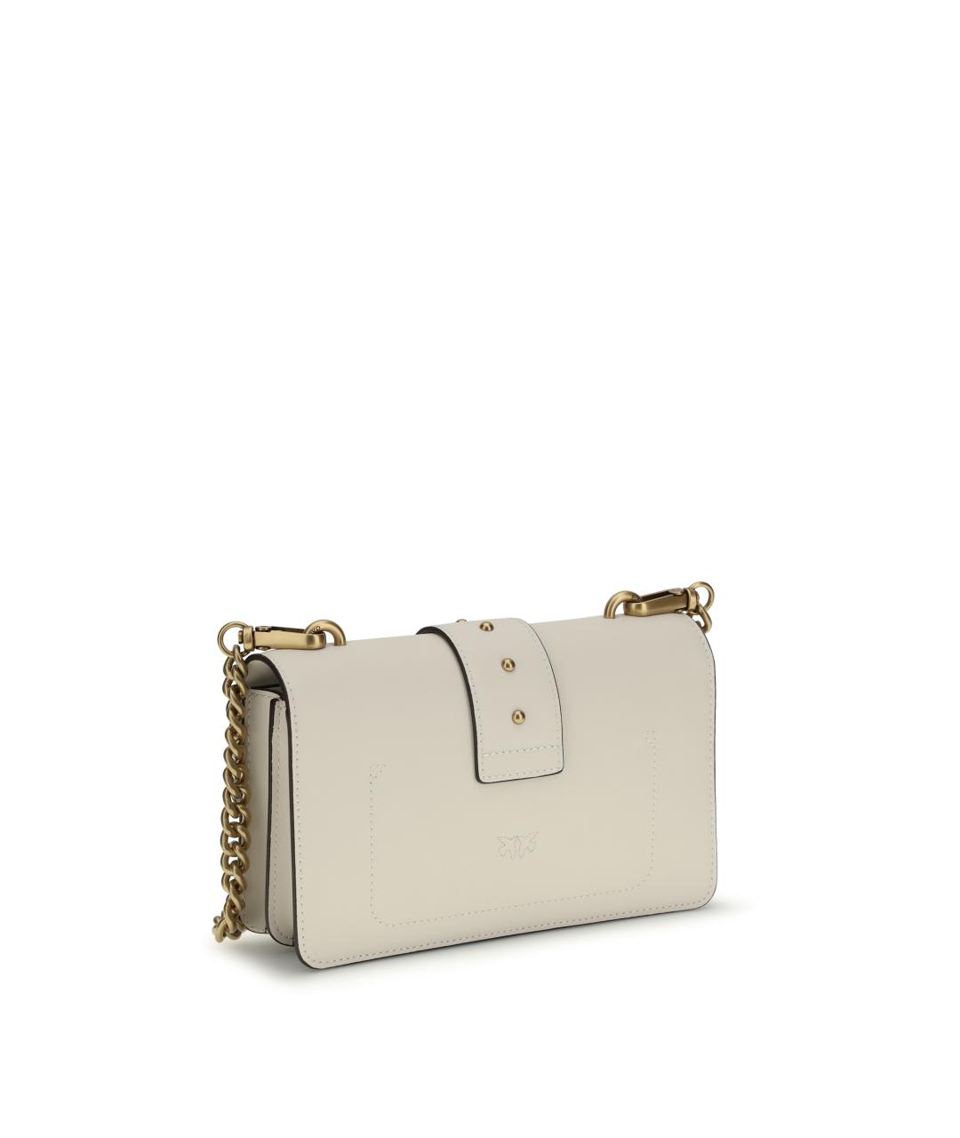 PINKO Белая кожаная сумка через плечо, фото 3