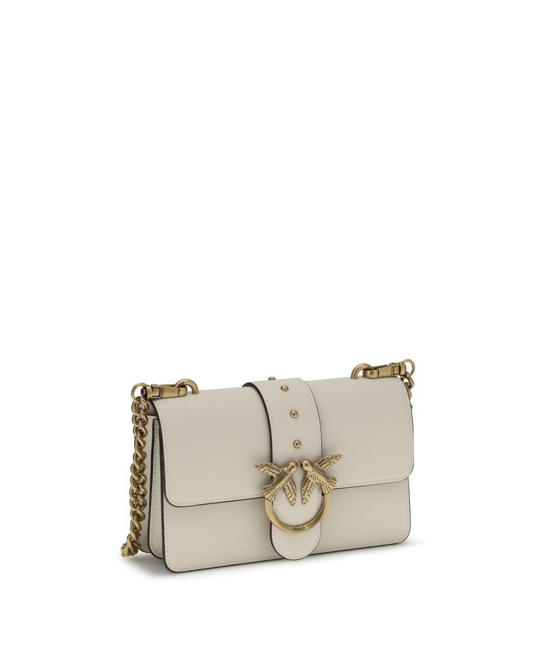 PINKO Белая кожаная сумка через плечо, фото 2