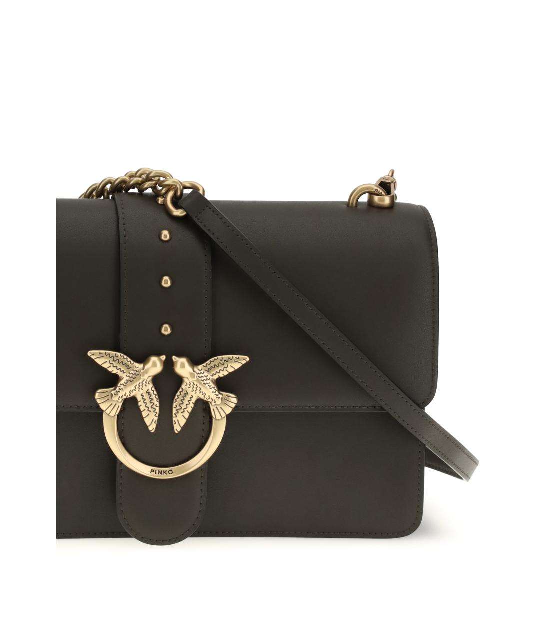 PINKO Зеленая кожаная сумка через плечо, фото 4