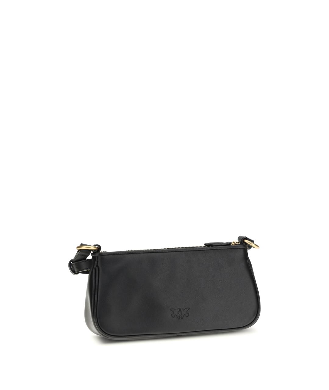 PINKO Черная кожаная сумка через плечо, фото 3