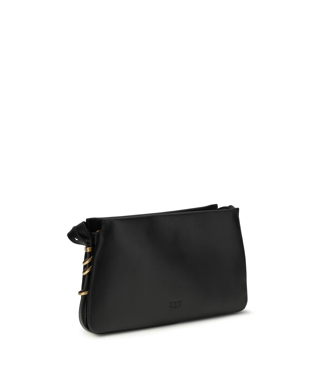 PINKO Черная кожаная сумка через плечо, фото 3