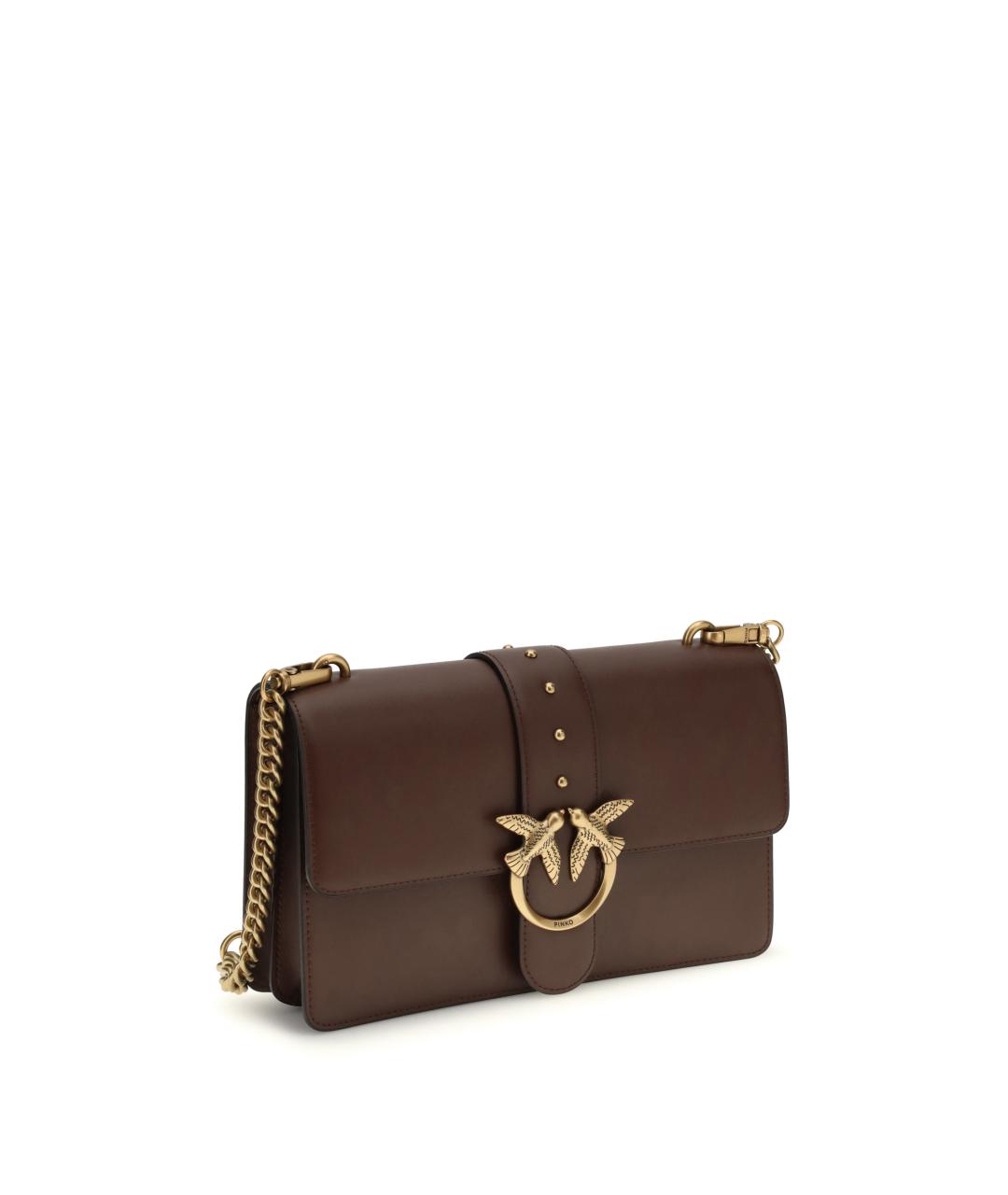 PINKO Бордовая кожаная сумка через плечо, фото 2