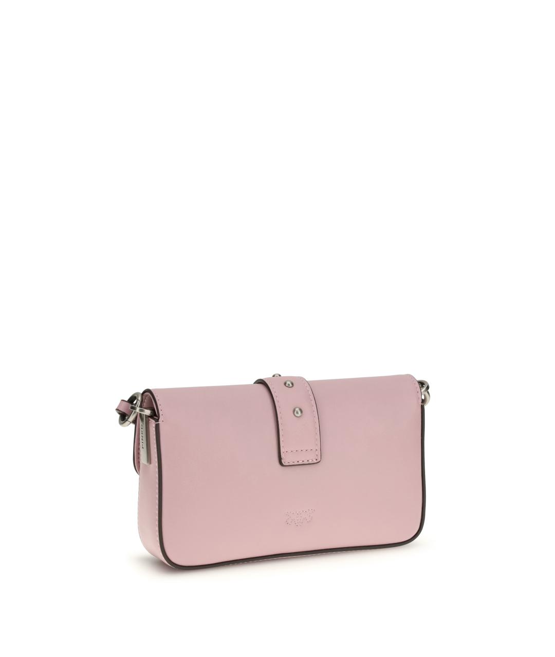 PINKO Розовая кожаная сумка через плечо, фото 3