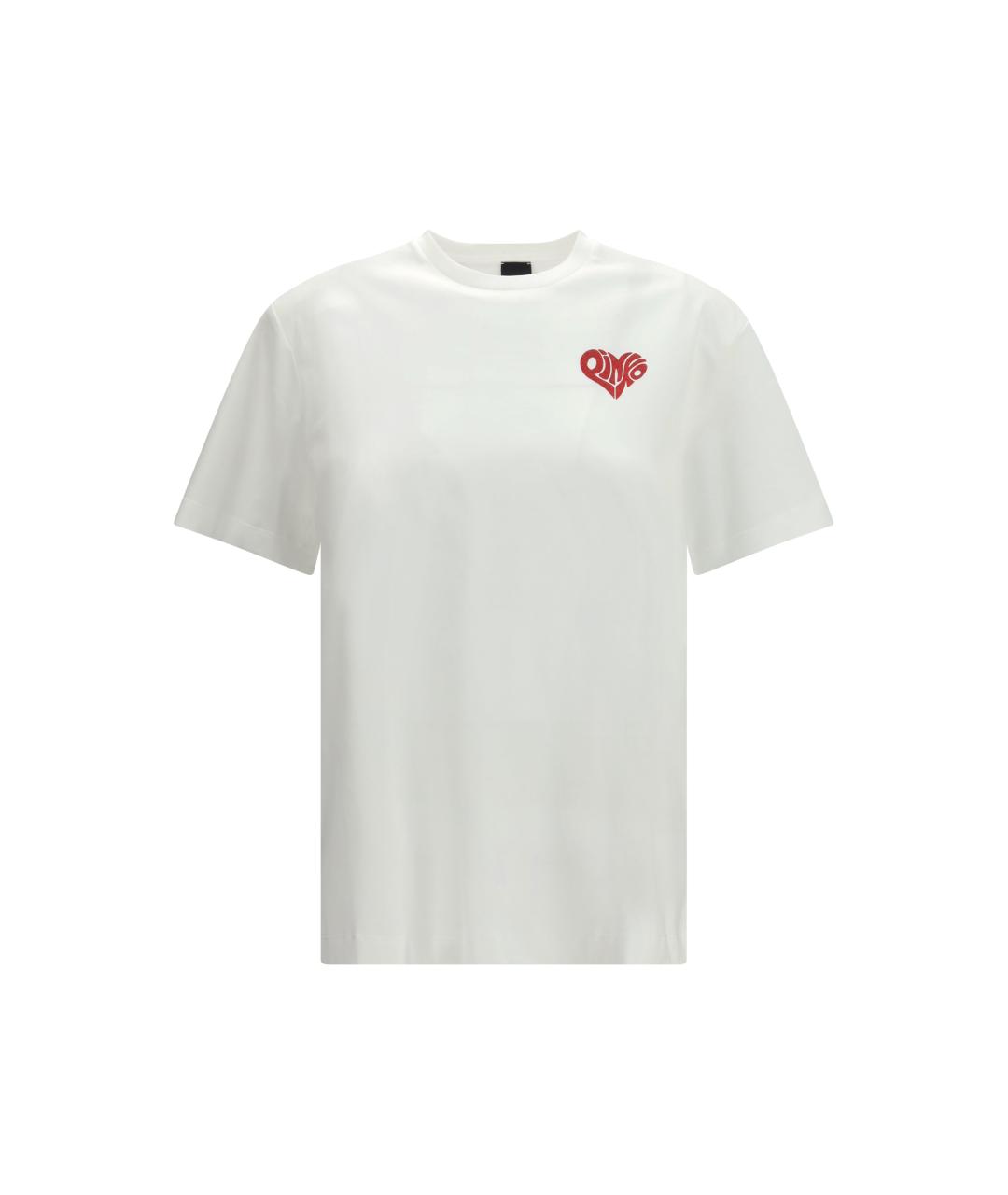 PINKO Белая хлопковая футболка, фото 4