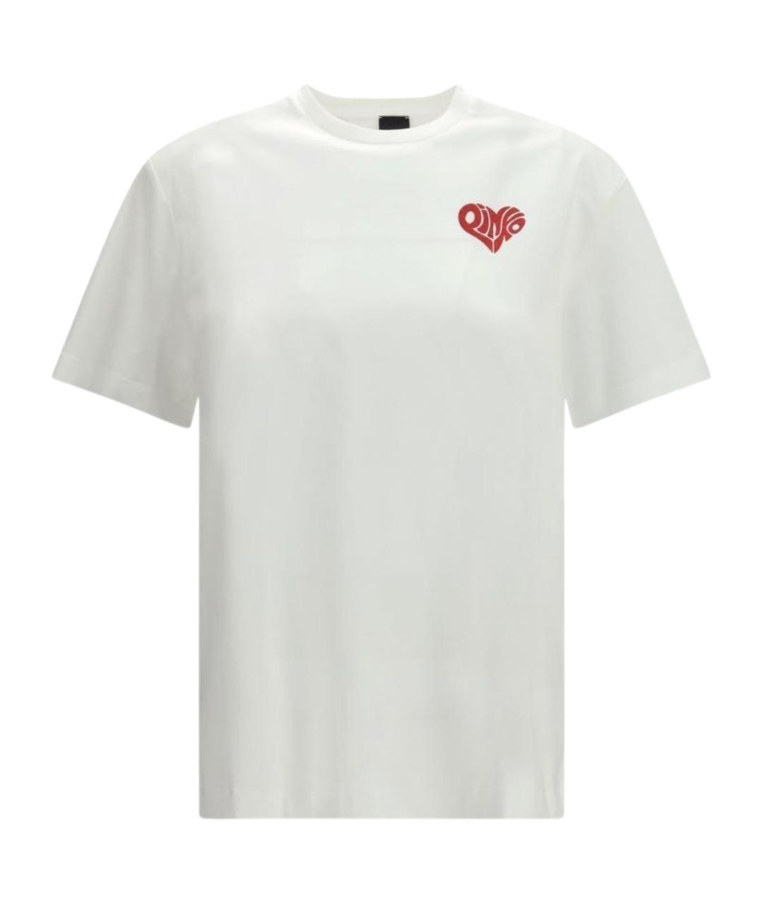 PINKO Белая хлопковая футболка, фото 1