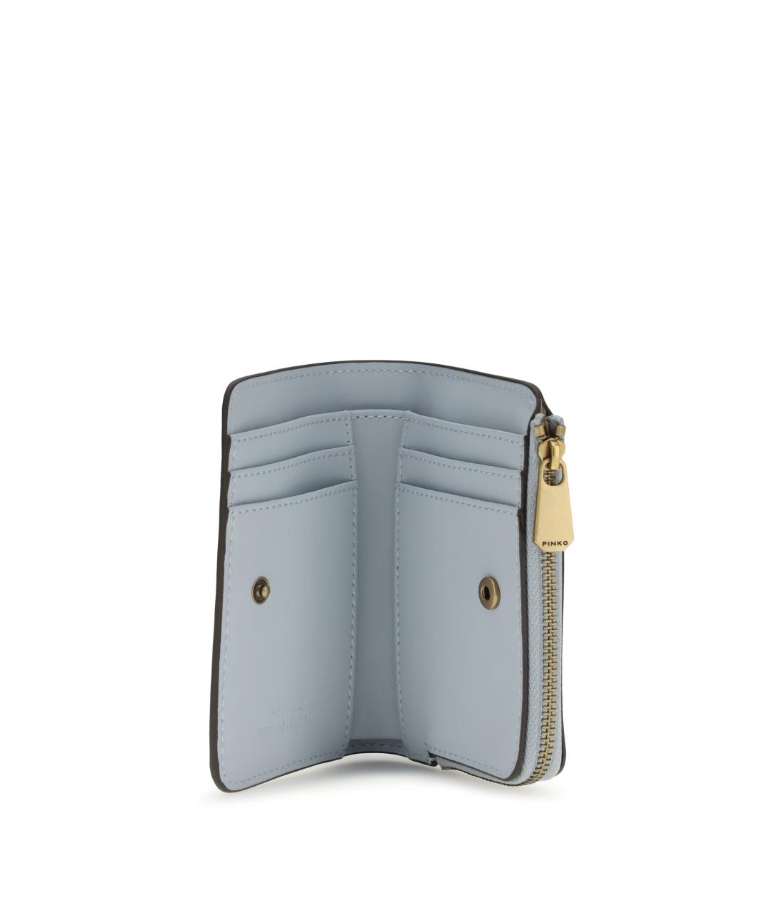 PINKO Голубой кожаный кардхолдер, фото 3