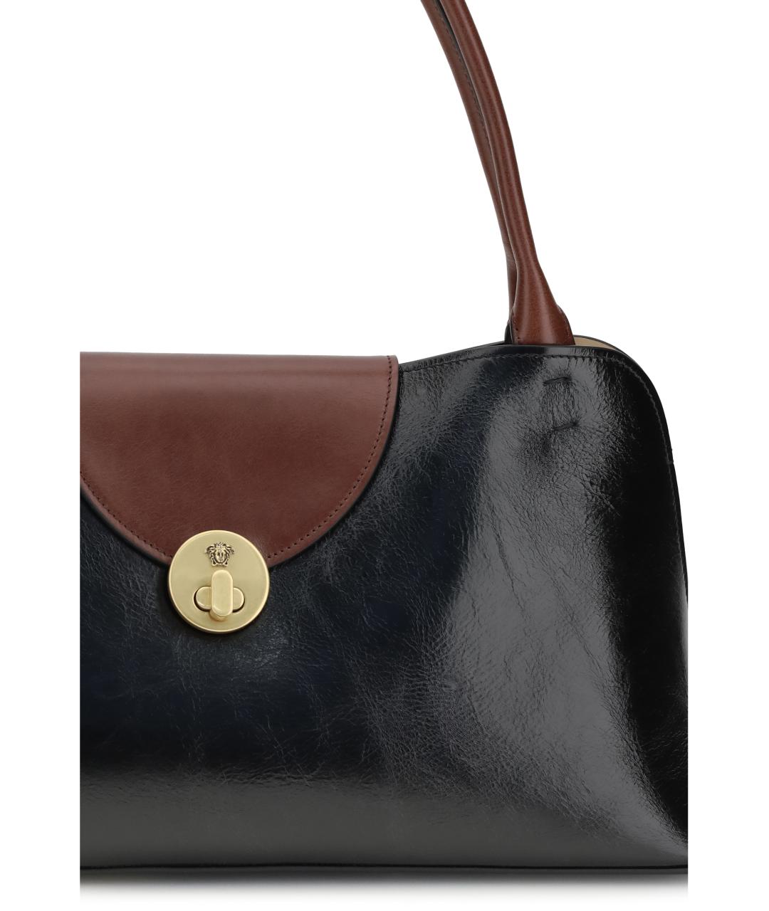 VERSACE Черная кожаная сумка через плечо, фото 4