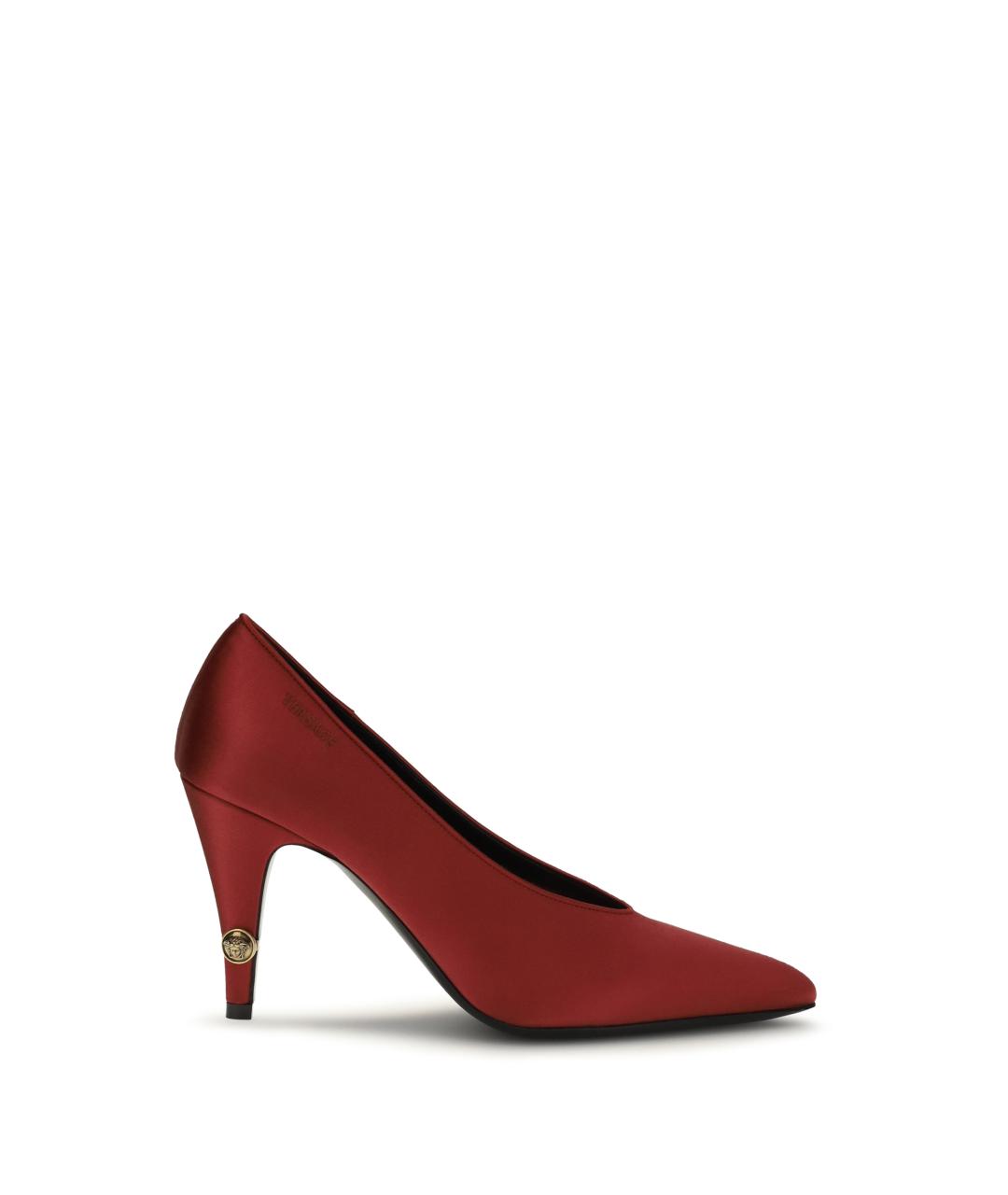 VERSACE Красные текстильные туфли, фото 5