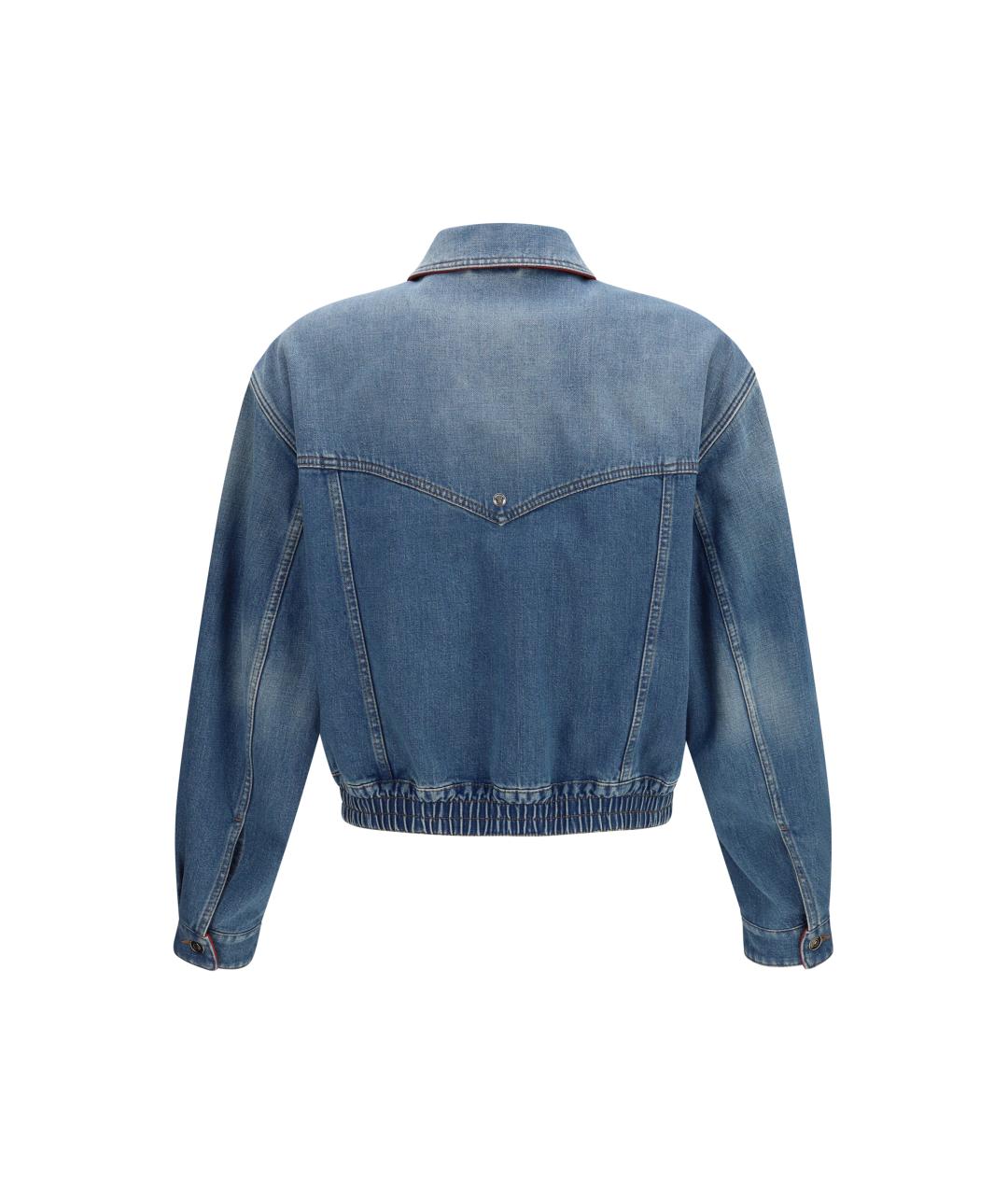 VERSACE Синяя хлопковая куртка, фото 2