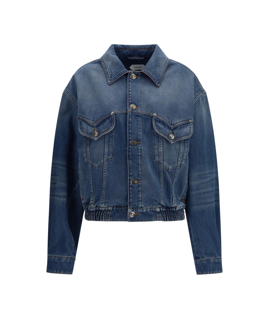 VERSACE Синяя хлопковая куртка, фото 1