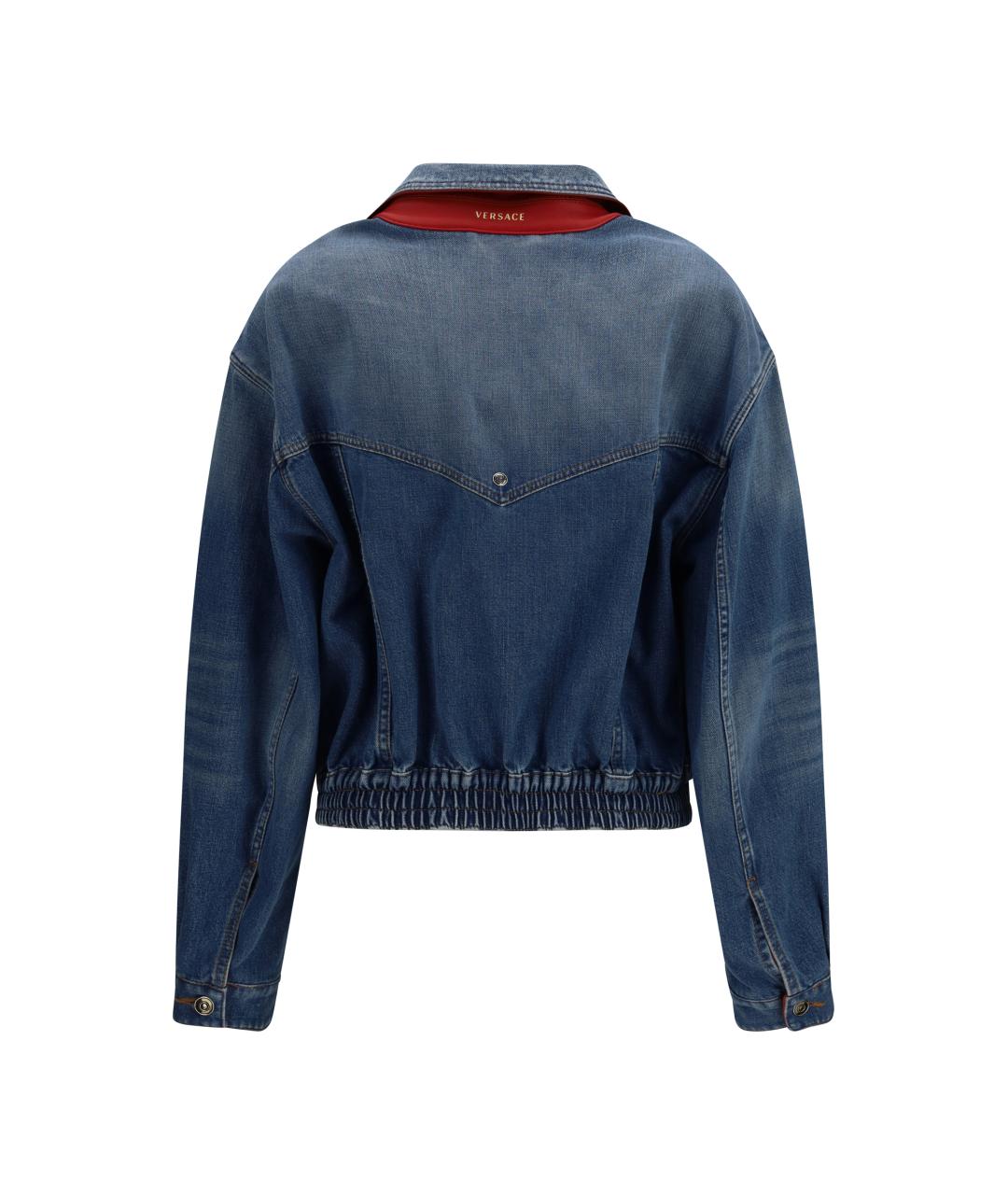 VERSACE Синяя хлопковая куртка, фото 2