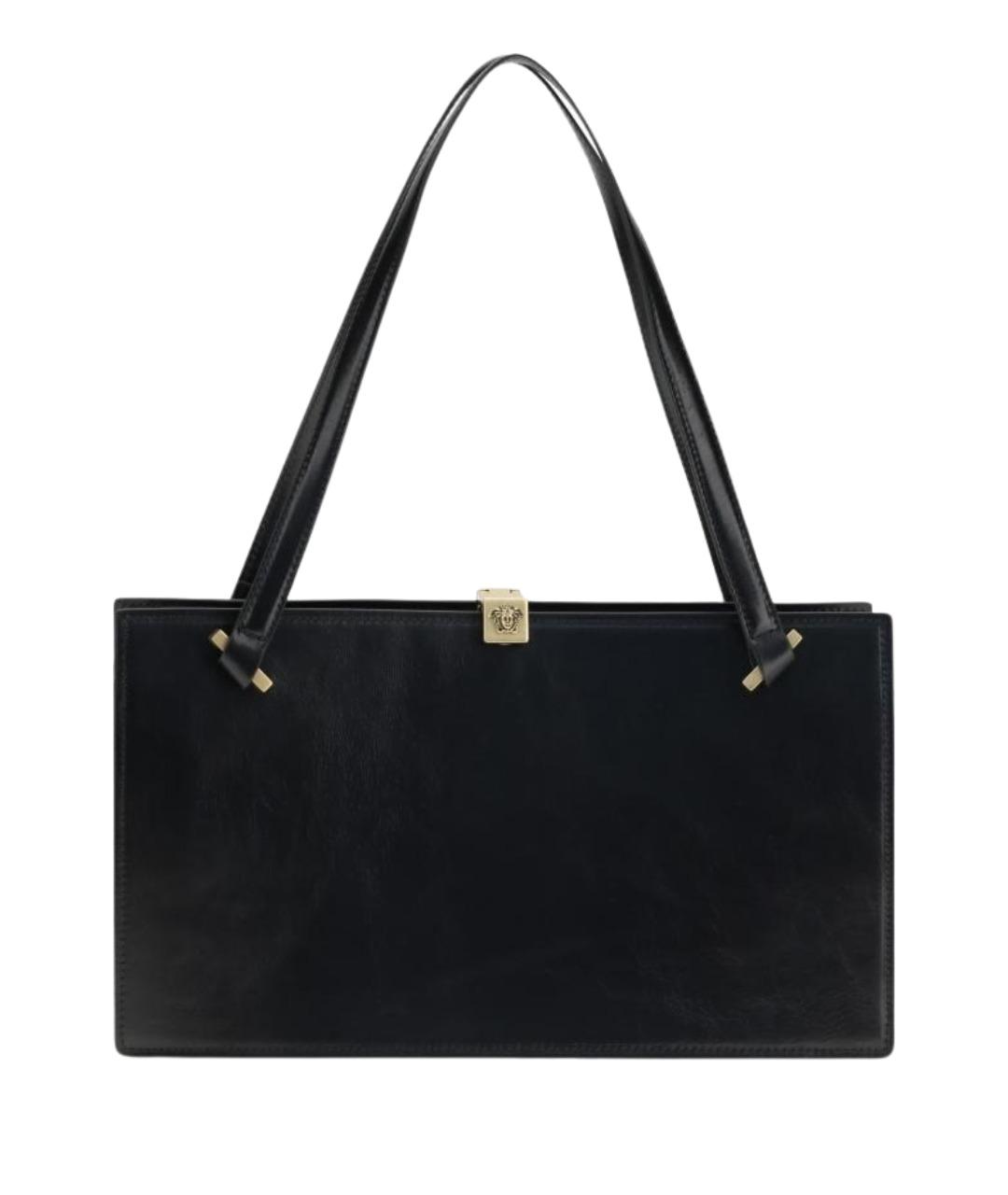 VERSACE Черная кожаная сумка через плечо, фото 1