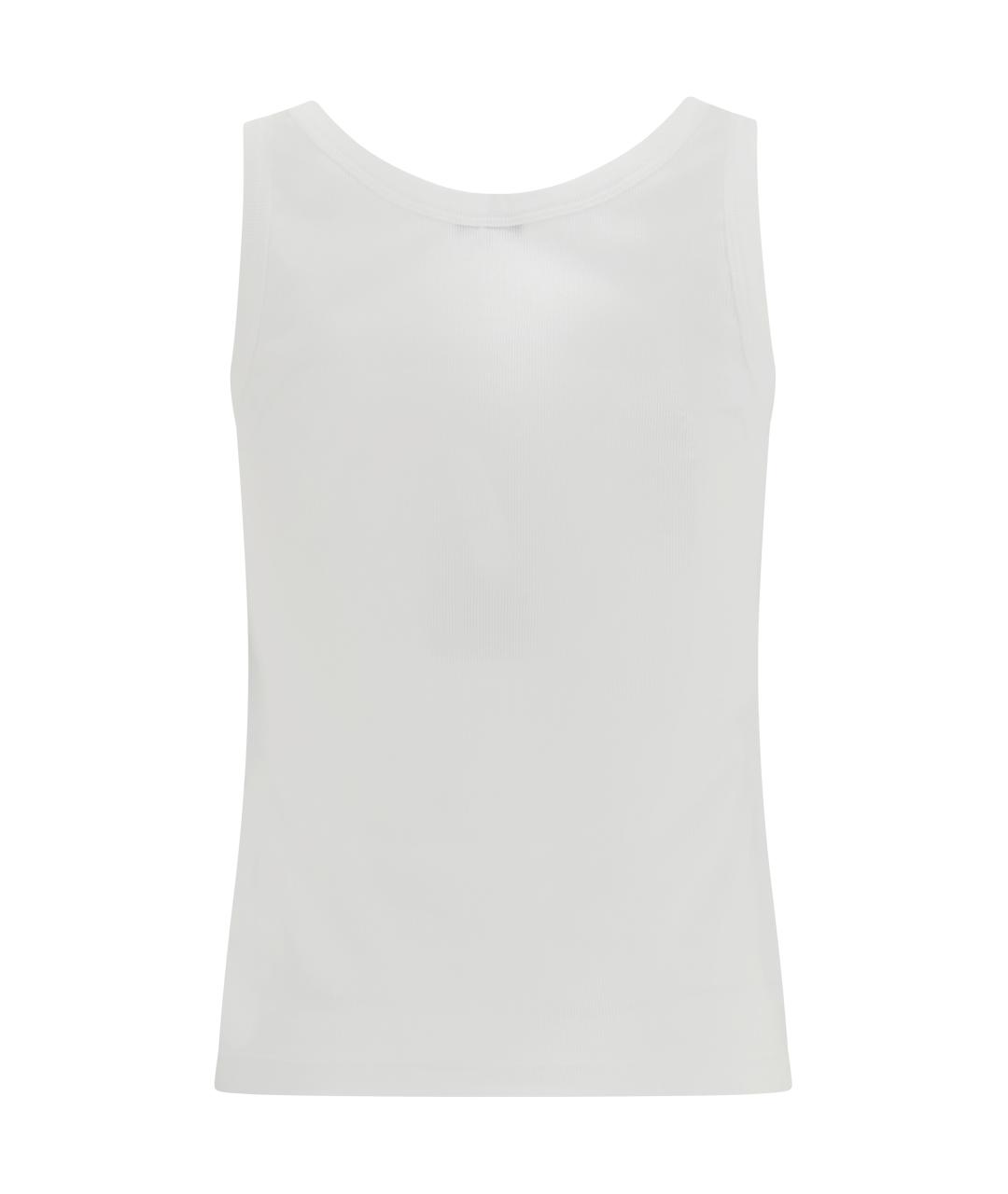 VERSACE Белая хлопко-эластановая майка, фото 2