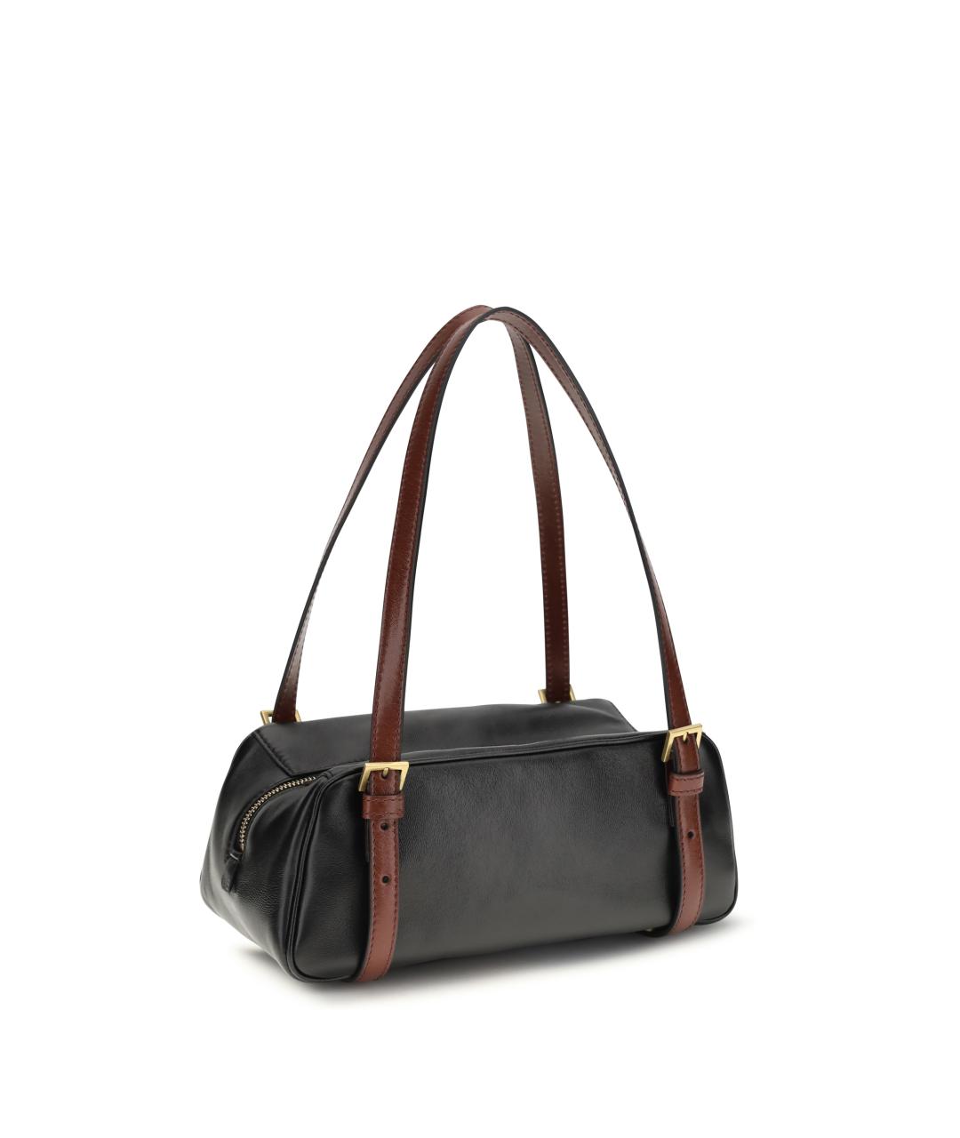 VERSACE Черная кожаная сумка через плечо, фото 3