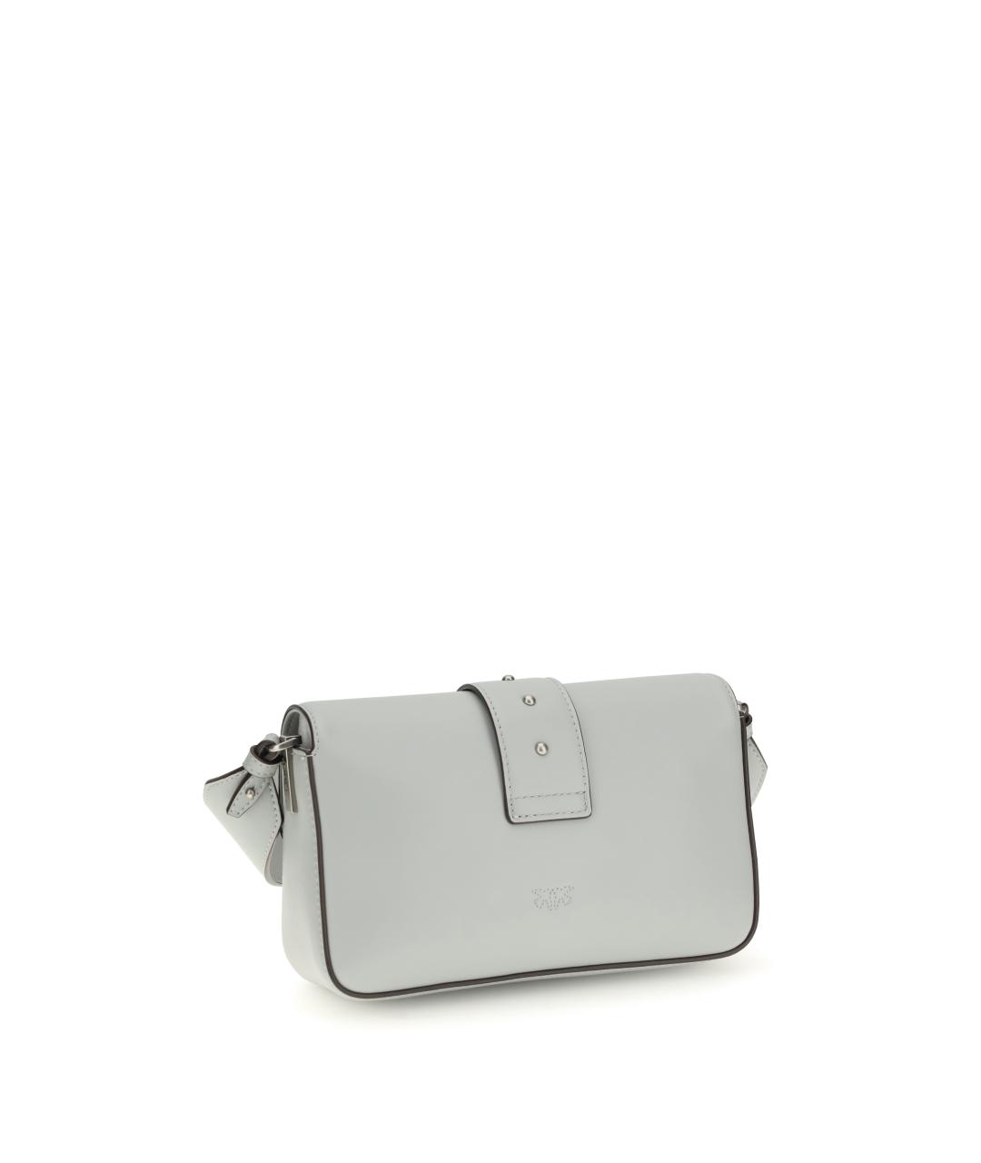 PINKO Серая кожаная сумка через плечо, фото 3