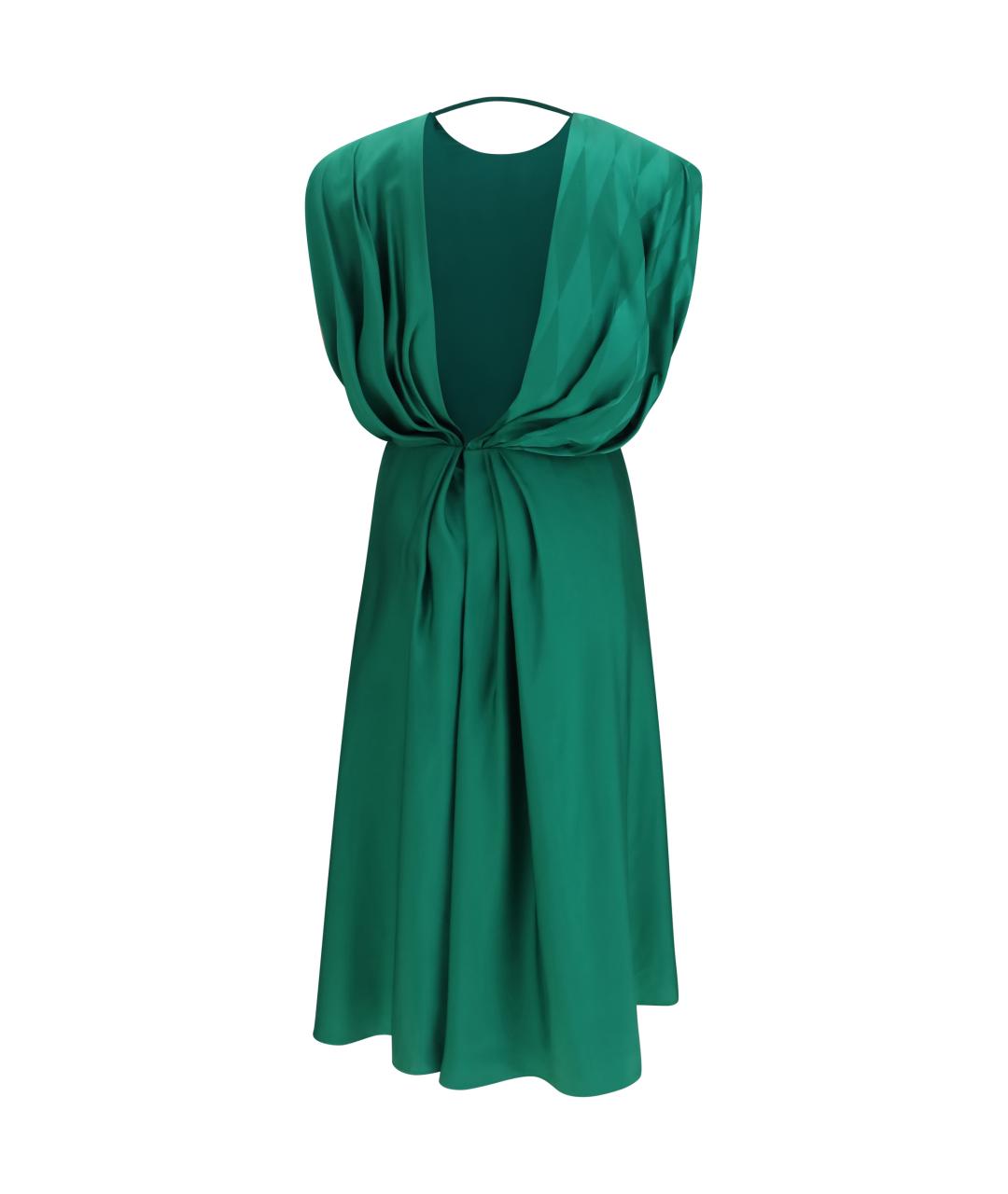 VERSACE Зеленые шелковое вечернее платье, фото 2