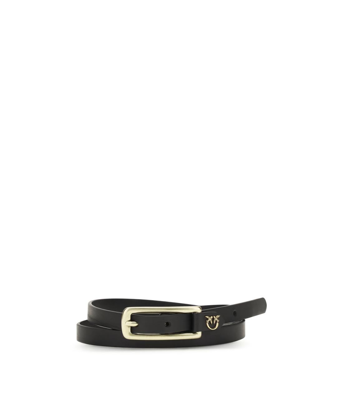 PINKO Черный кожаный ремень, фото 1
