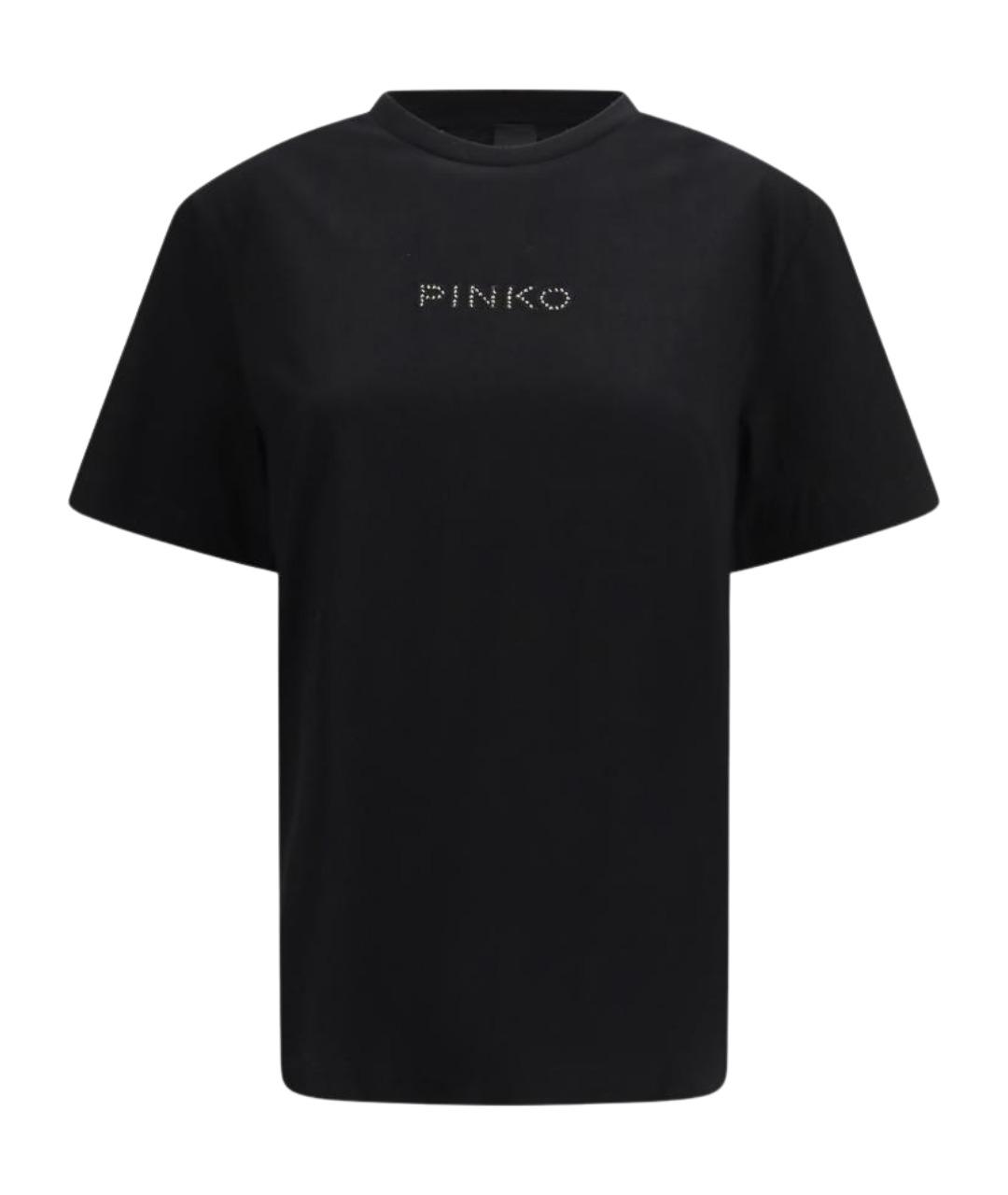 PINKO Черная хлопковая футболка, фото 1