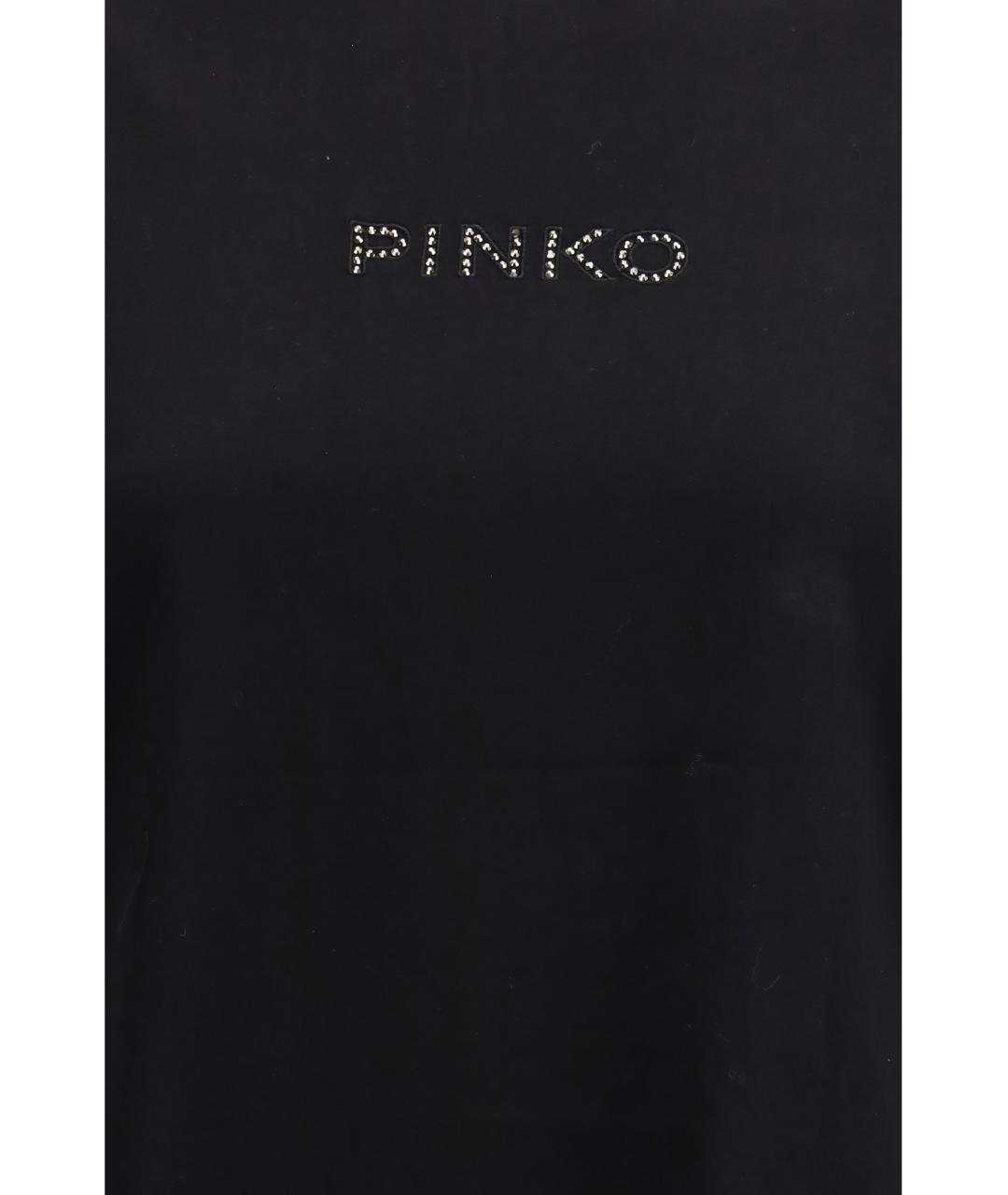 PINKO Черная хлопковая футболка, фото 3