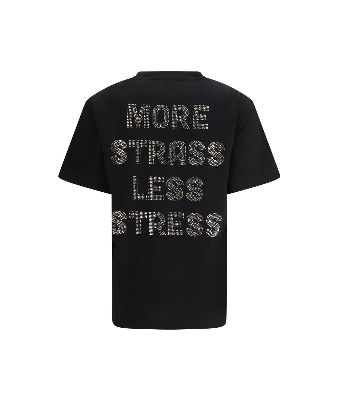 PINKO Черная хлопковая футболка, фото 2