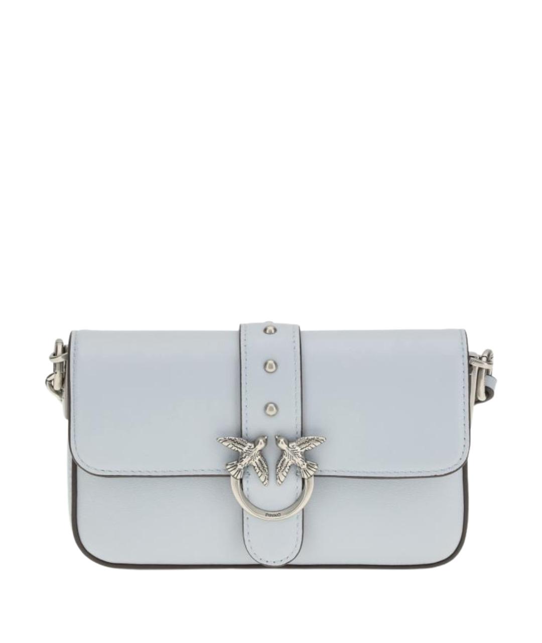 PINKO Голубая кожаная сумка через плечо, фото 1