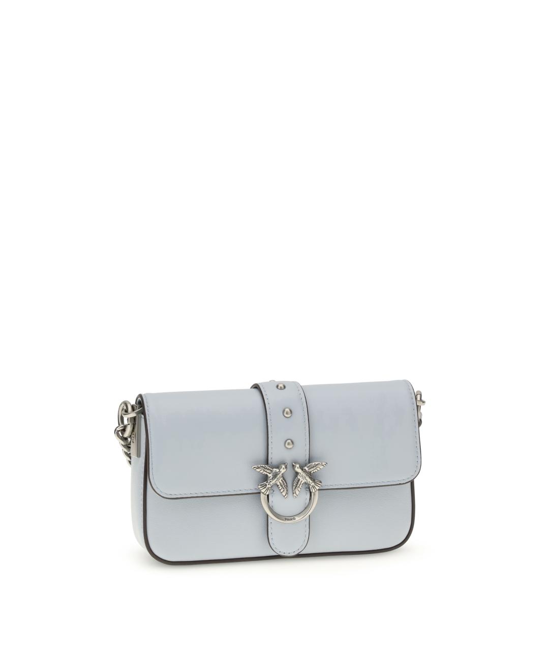 PINKO Голубая кожаная сумка через плечо, фото 2