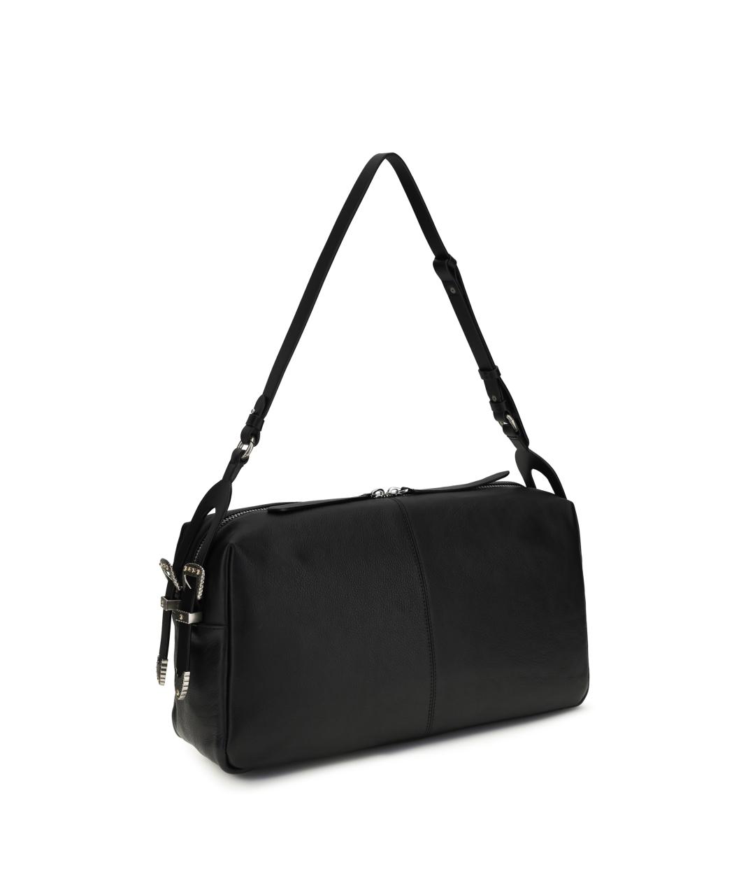 PINKO Черная кожаная сумка через плечо, фото 3