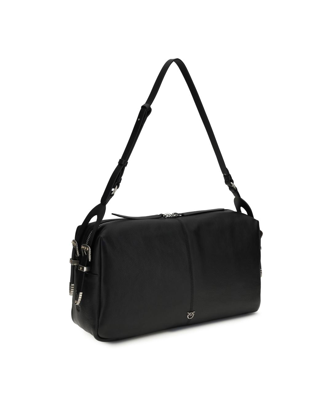 PINKO Черная кожаная сумка через плечо, фото 2