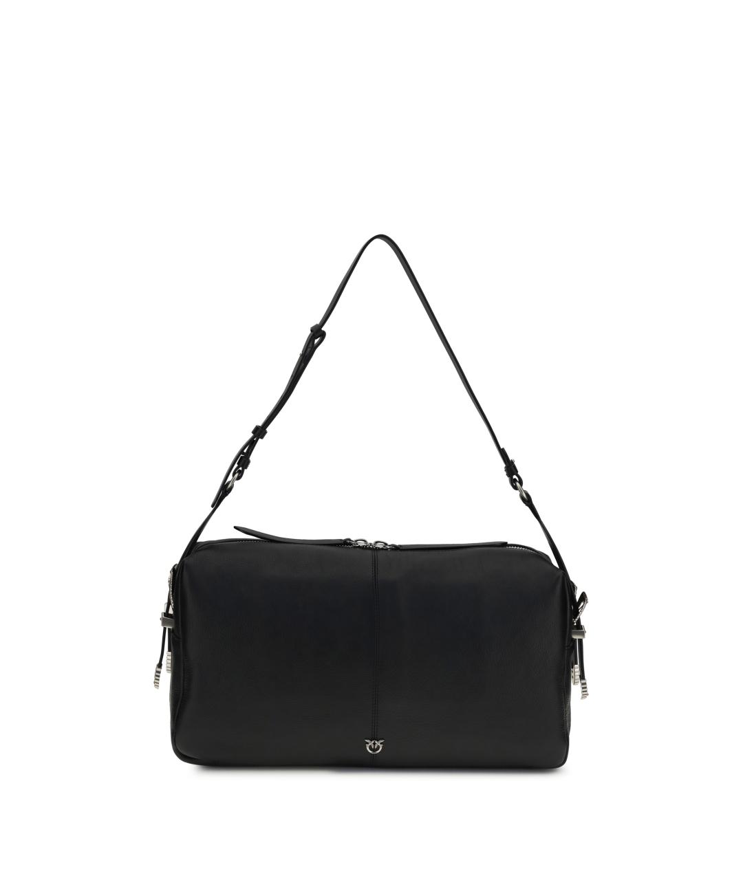 PINKO Черная кожаная сумка через плечо, фото 1
