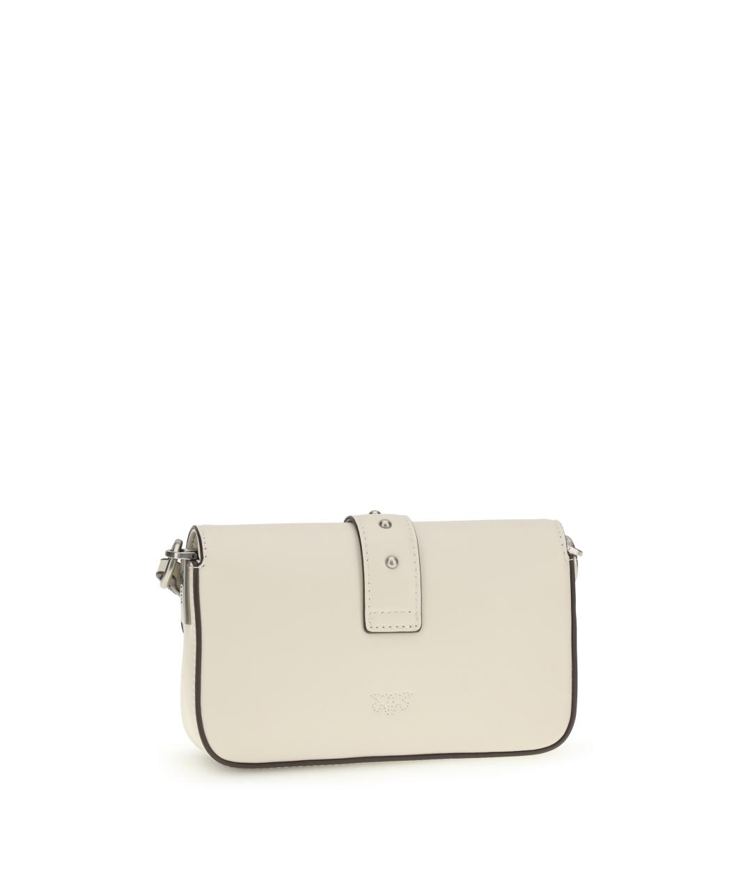 PINKO Белая кожаная сумка через плечо, фото 3