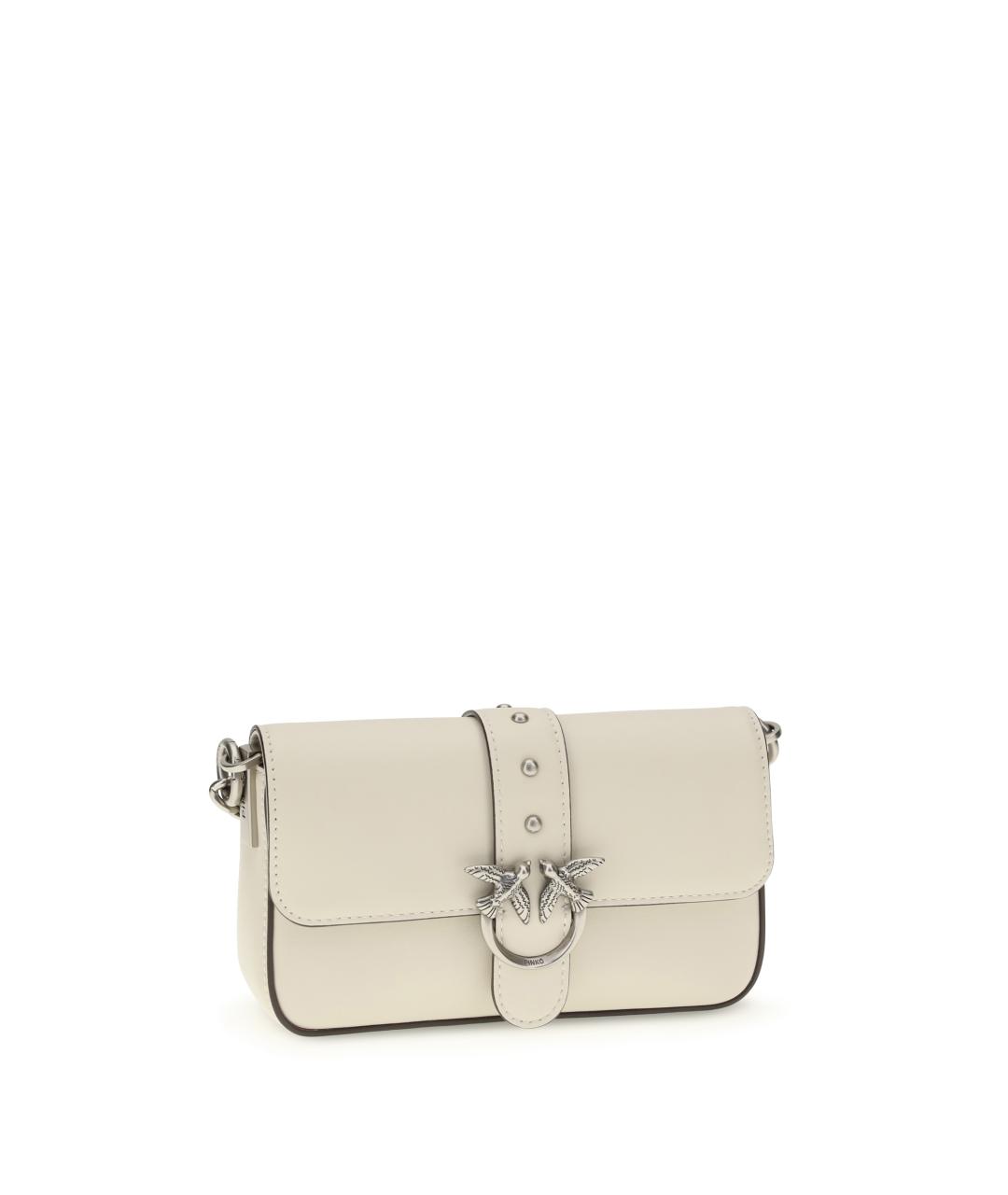 PINKO Белая кожаная сумка через плечо, фото 2