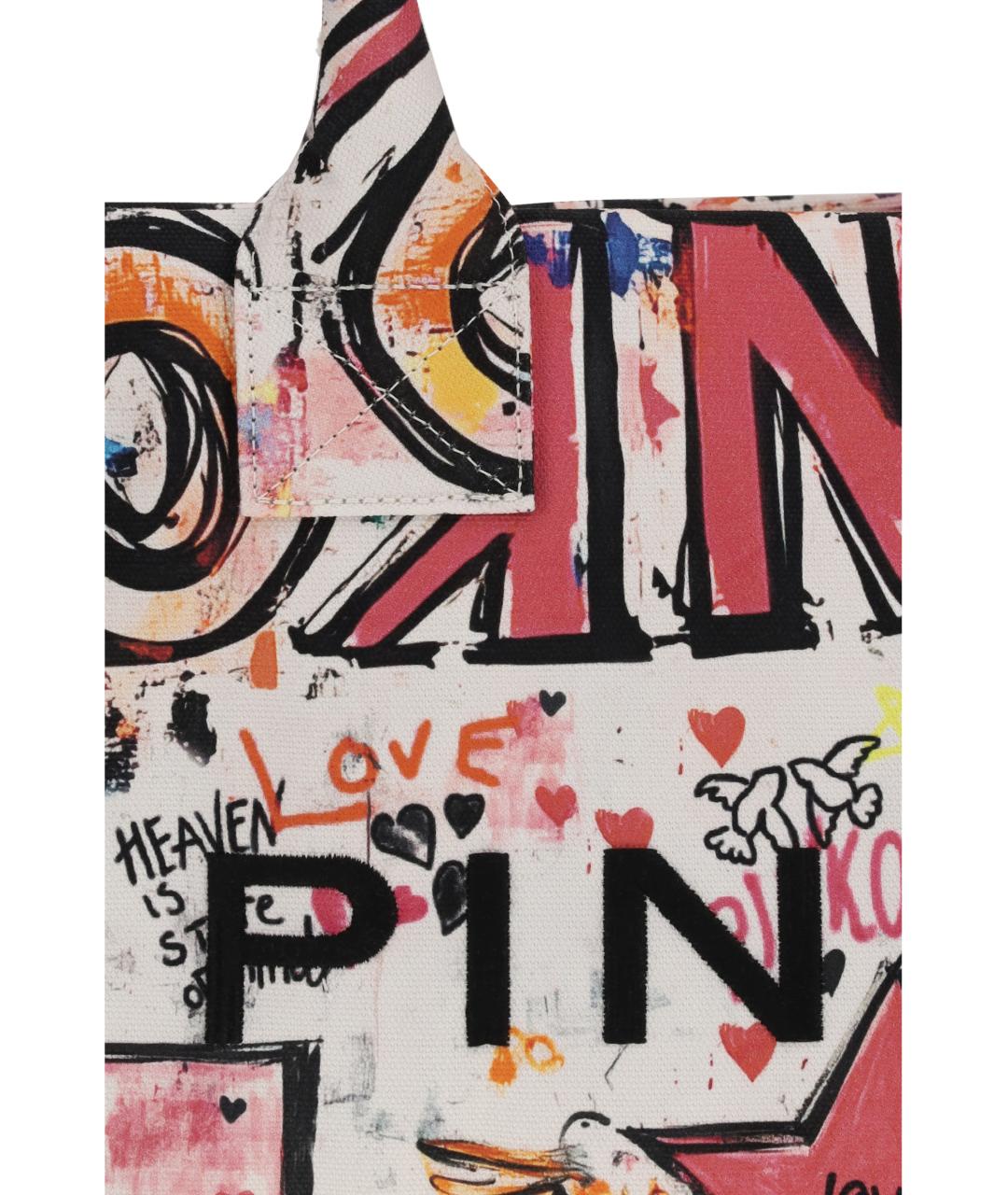 PINKO Мульти хлопковая сумка тоут, фото 4