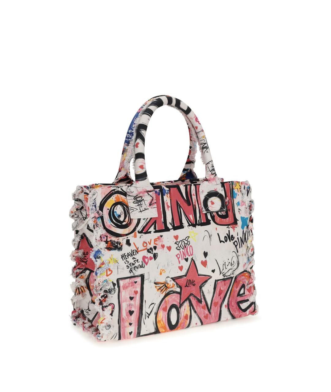 PINKO Мульти хлопковая сумка тоут, фото 3