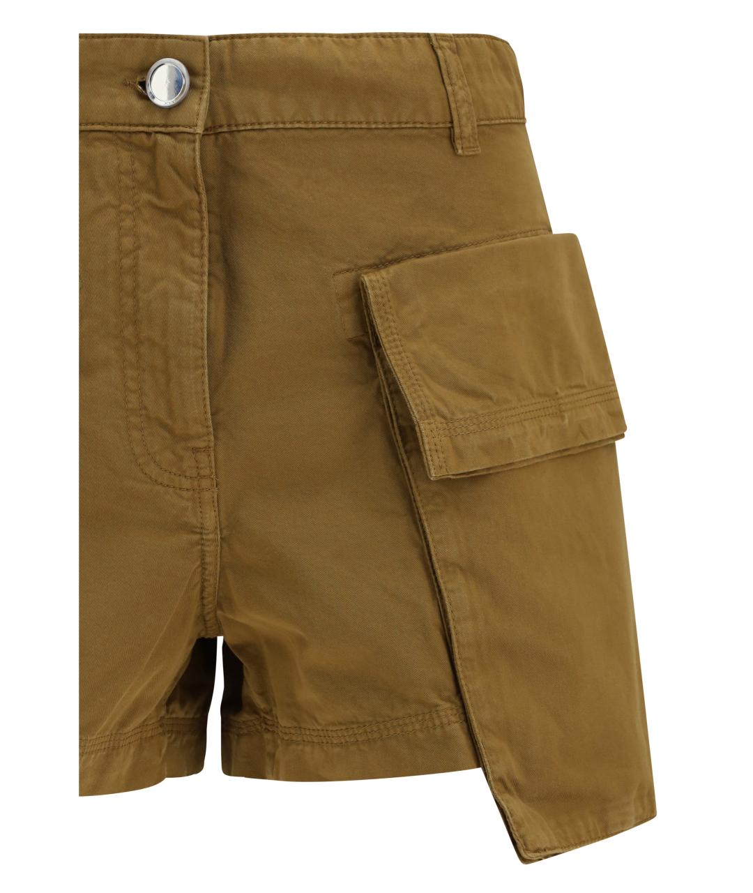 PINKO Коричневые хлопковые шорты, фото 3