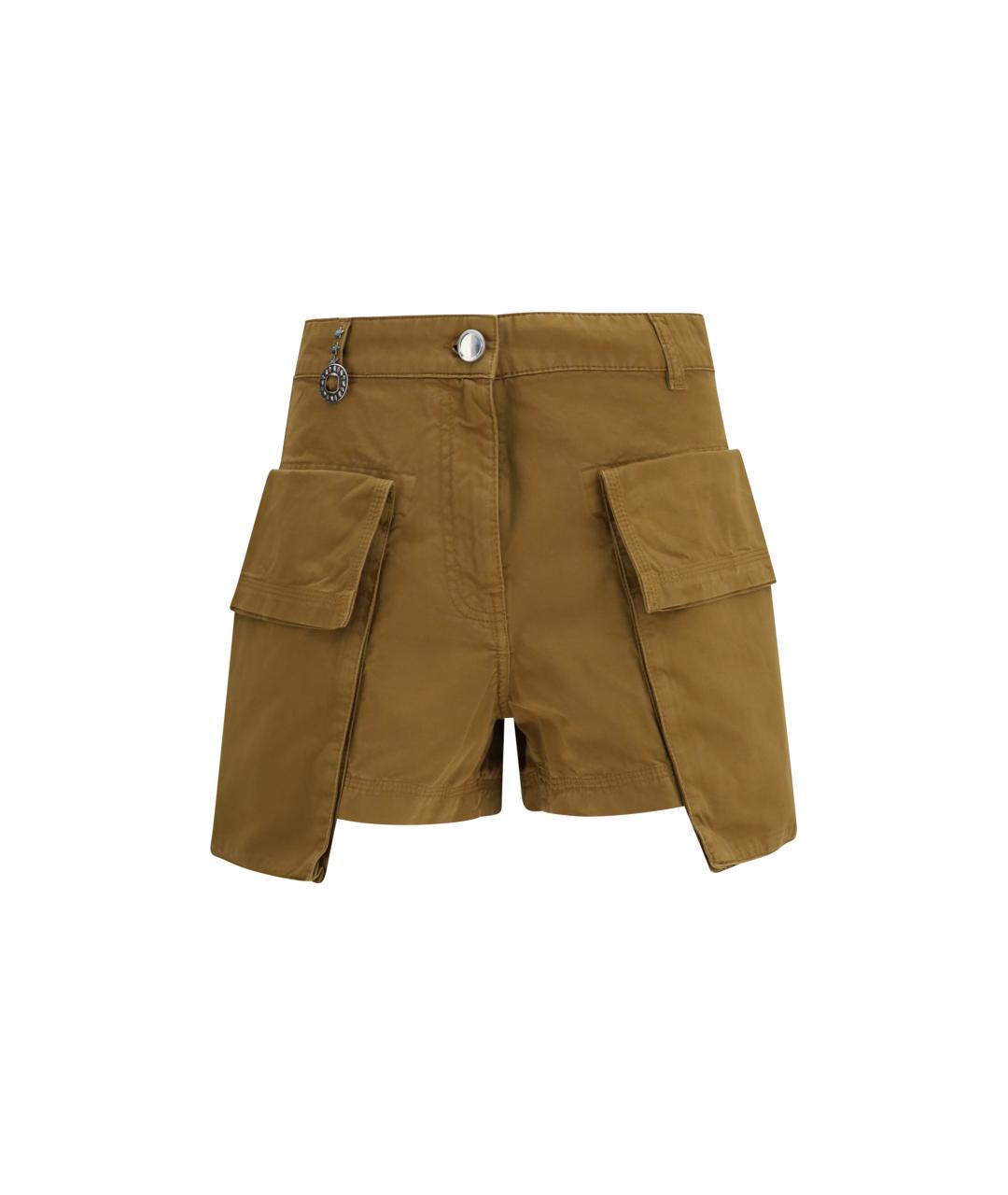 PINKO Коричневые хлопковые шорты, фото 1
