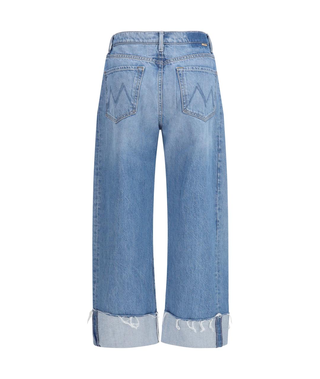 MOTHER Голубые хлопковые прямые джинсы, фото 2