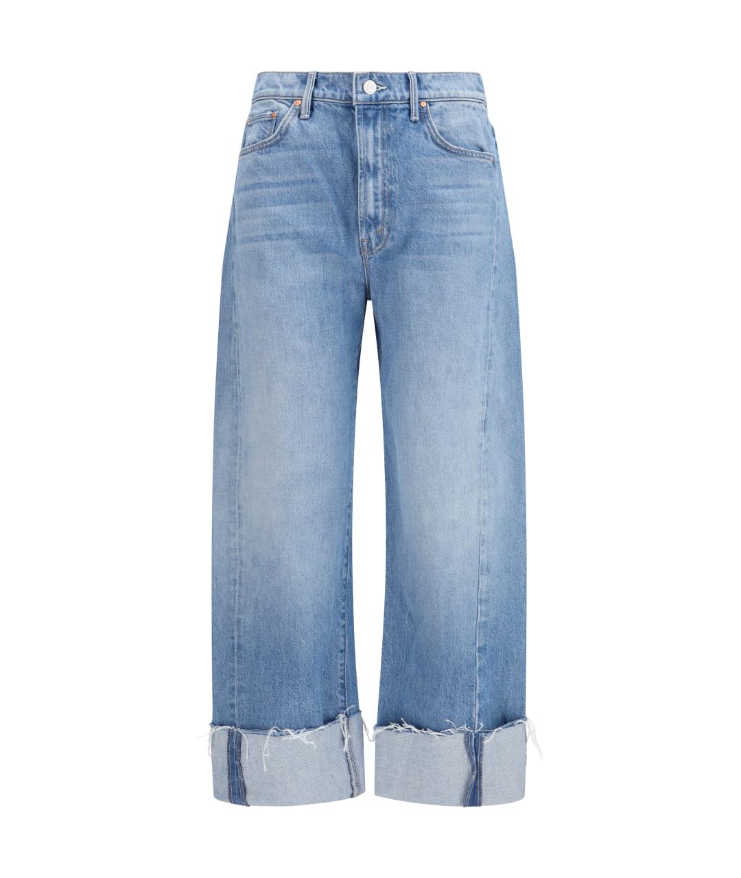 MOTHER Голубые хлопковые прямые джинсы, фото 1