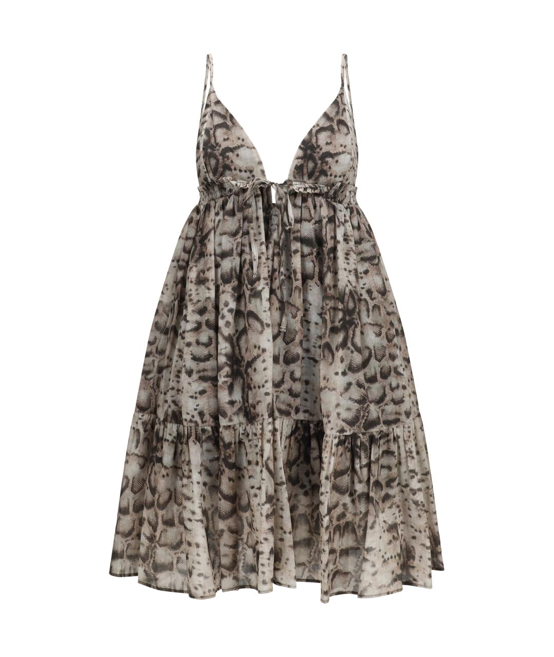 PINKO Мульти хлопковое коктейльное платье, фото 1