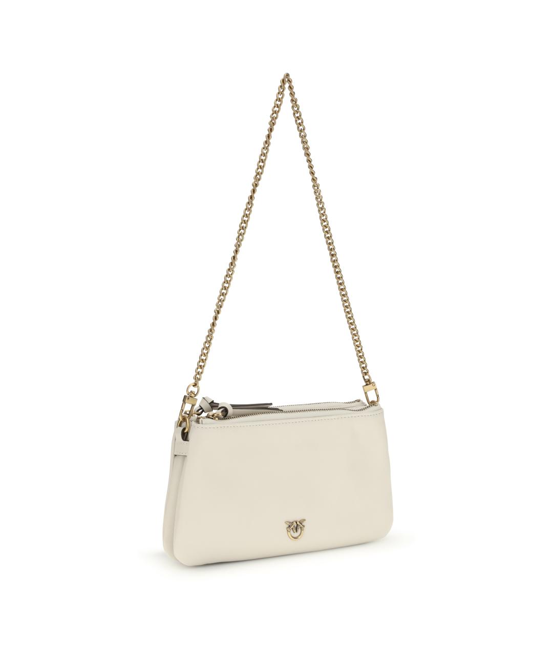 PINKO Белая кожаная сумка через плечо, фото 2