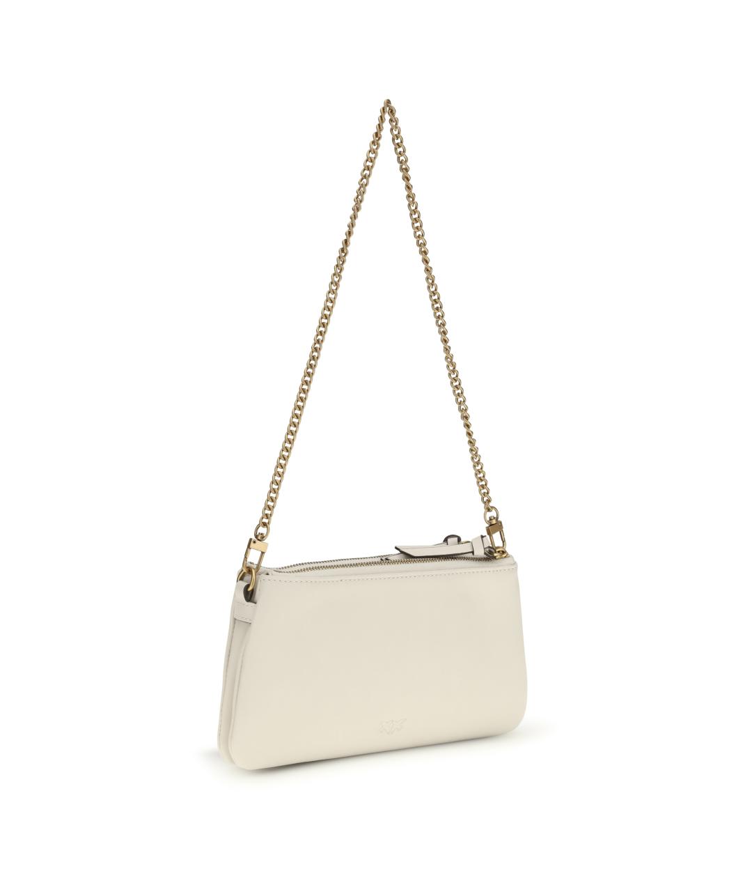 PINKO Белая кожаная сумка через плечо, фото 3